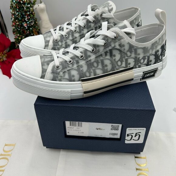 Men’s Dior B 23 oblique low top sneakers size 45 made in Italy.PRISTINE - Picture 1 of 12